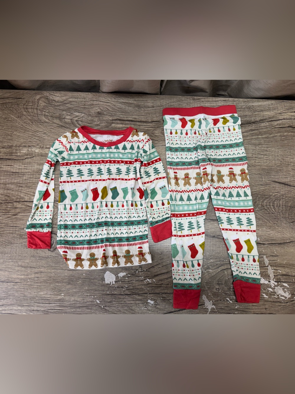 Little Sleepies Fair Isle Christmas Pajama Set 18-24 months Long Sleeve